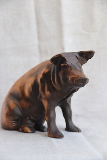 Large Cast Iron Copper Wash Piggybank