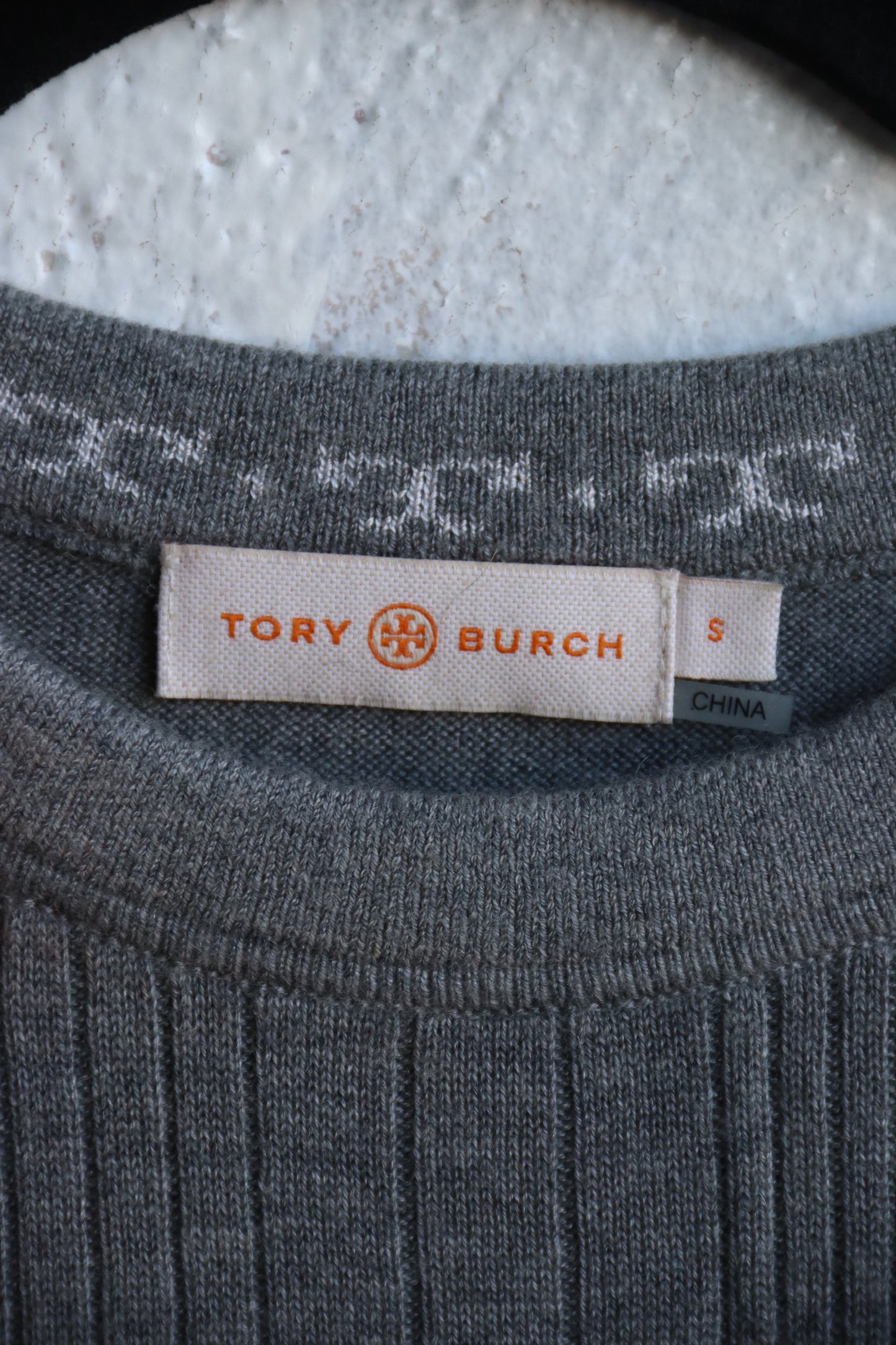 Tory Burch Grey Cashmere and Silk Sweater