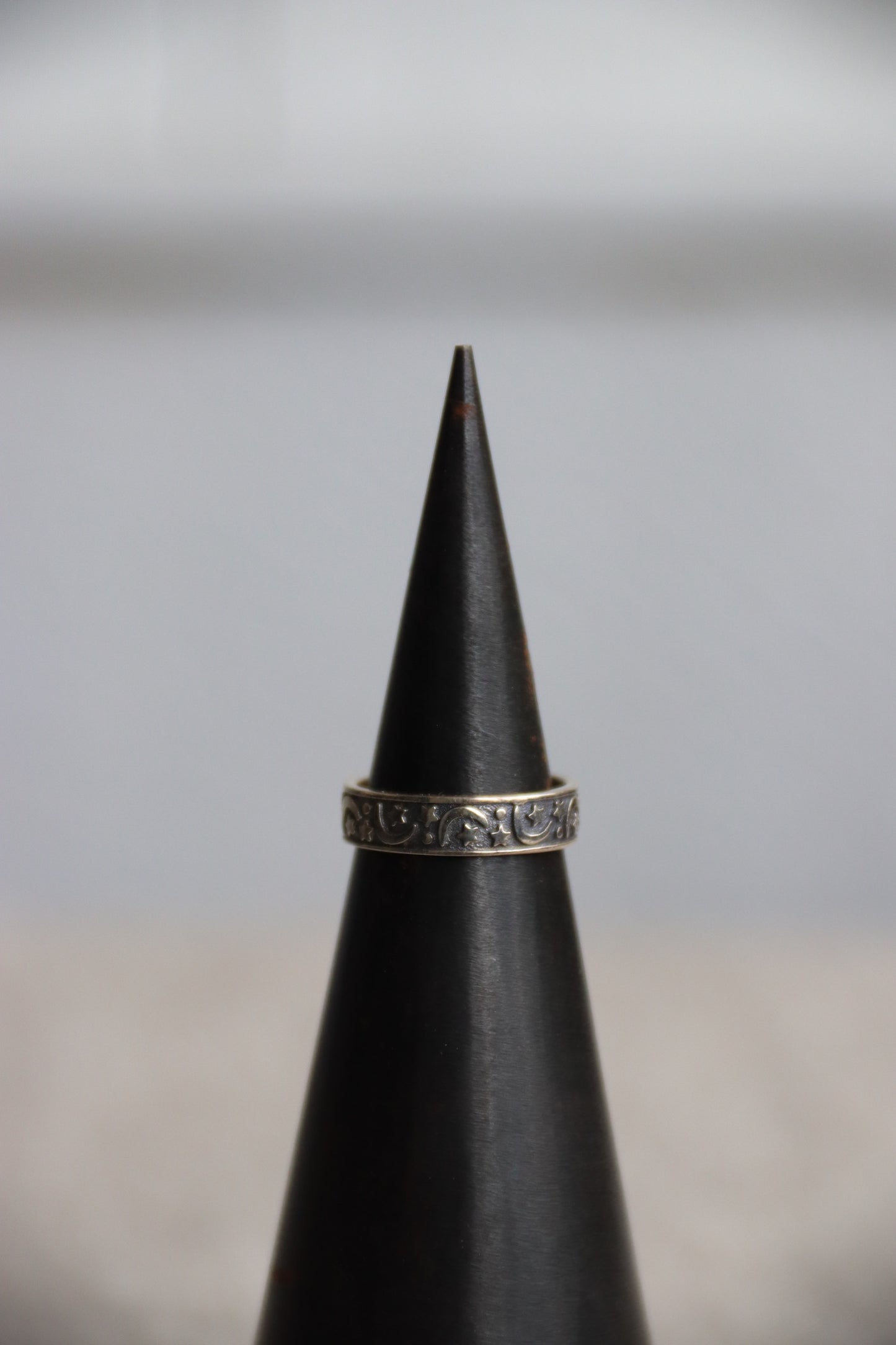 Sterling Silver Moon and Stars Band Ring