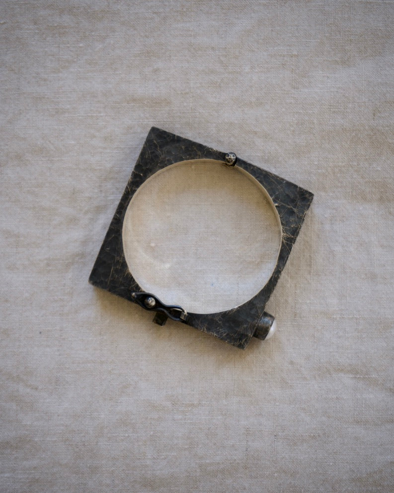 Balaam by Monica Zamoria "Geometrixs" Sterling Pearl Hinged Bangle