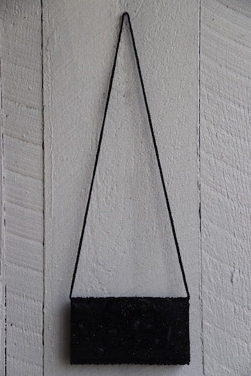 Vintage La Regale Handmade Black Beaded Purse