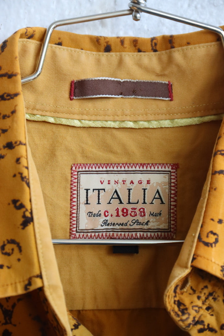 Vintage Italia Orange Velvet Shirt