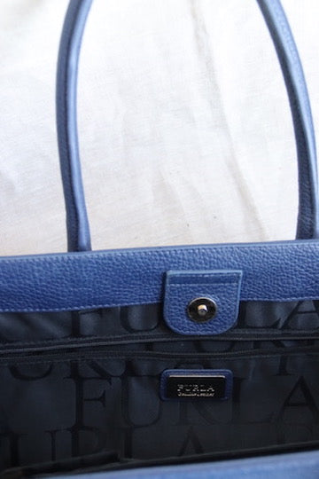 Furla Blue Leather Bag