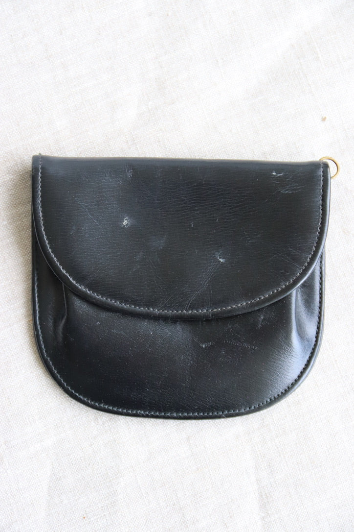 Black Leather Coin Purse