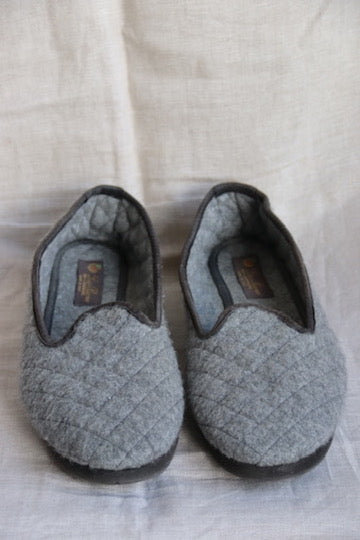 Loro Piana Grey Cashmere Slippers
