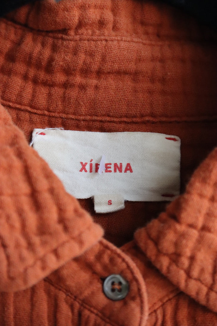 Xirena Burnt Orange Gauze Top