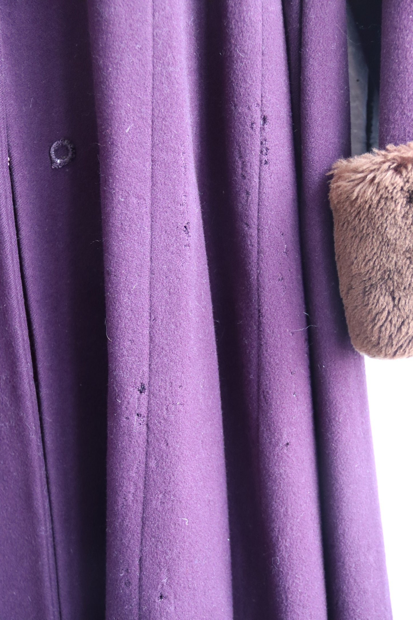 Vintage Searle Purple Cashmere Wool Coat - as is