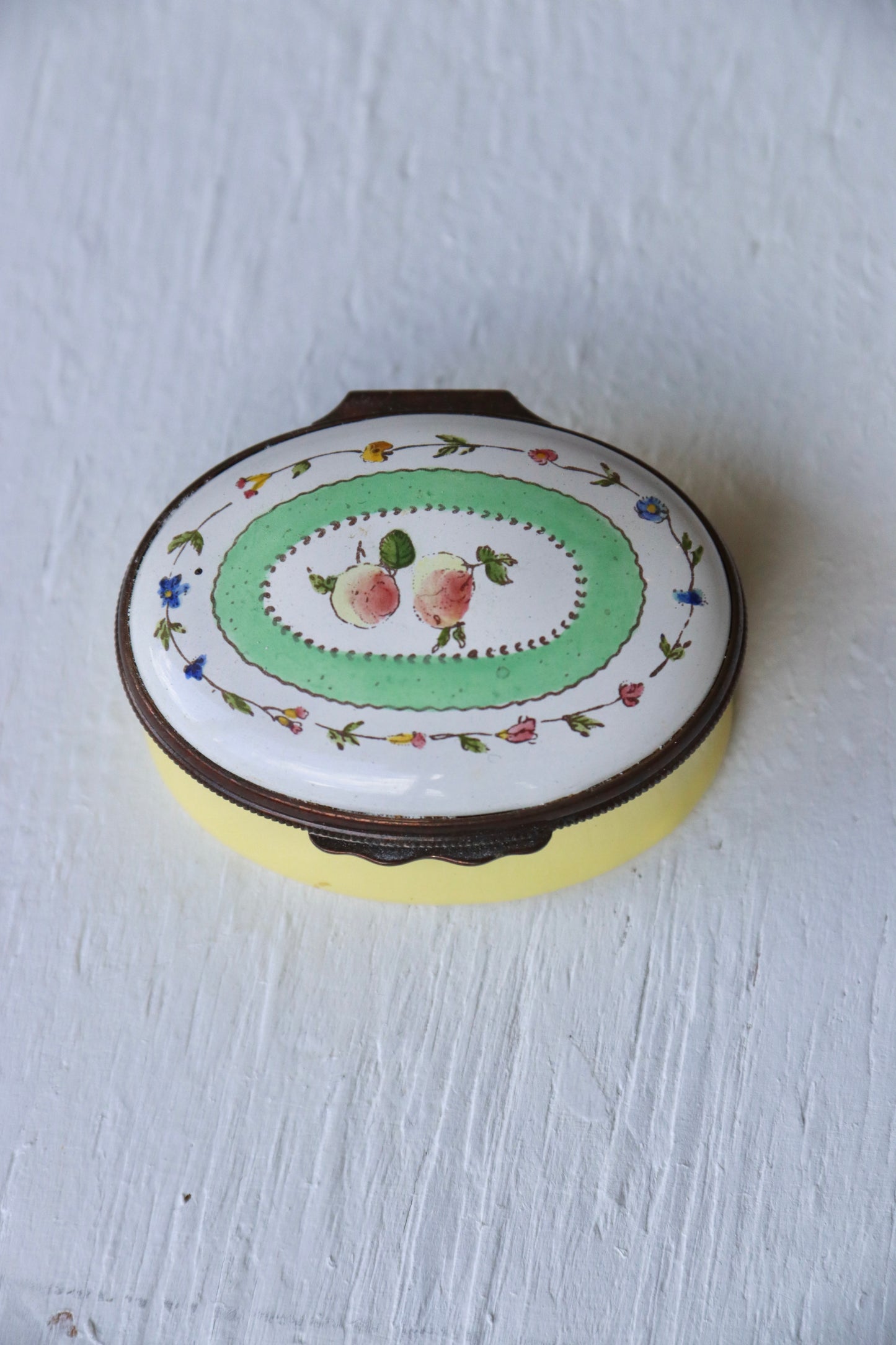 Halcyon Days Yellow Enamel Box