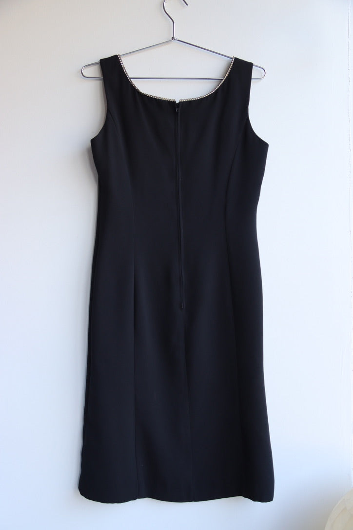 Vintage Black Dress with Rhinestones
