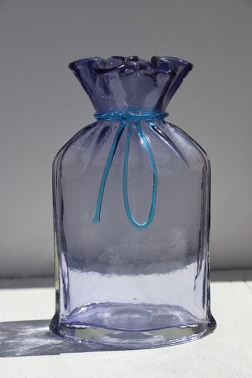 Purple Glass Bag Vase