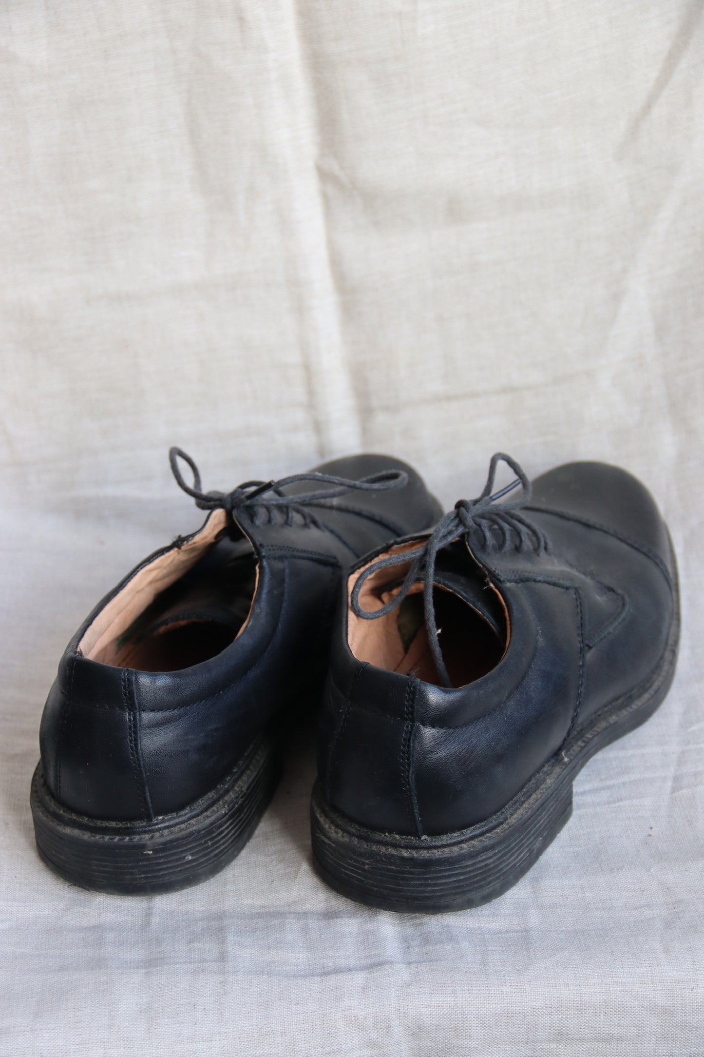 Franco Fortini Men's Black Leather Dress Shoes