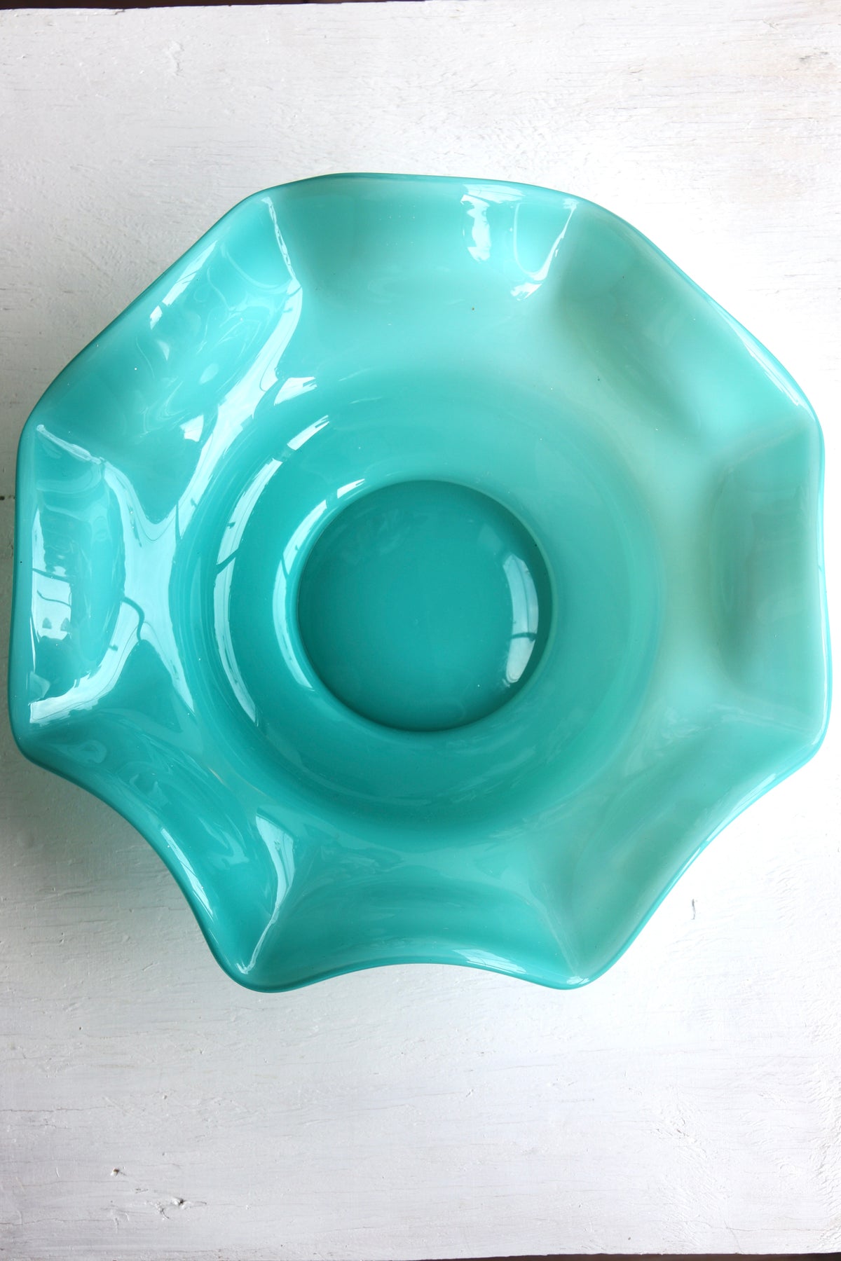 Fenton Blue Centerpiece Bowl