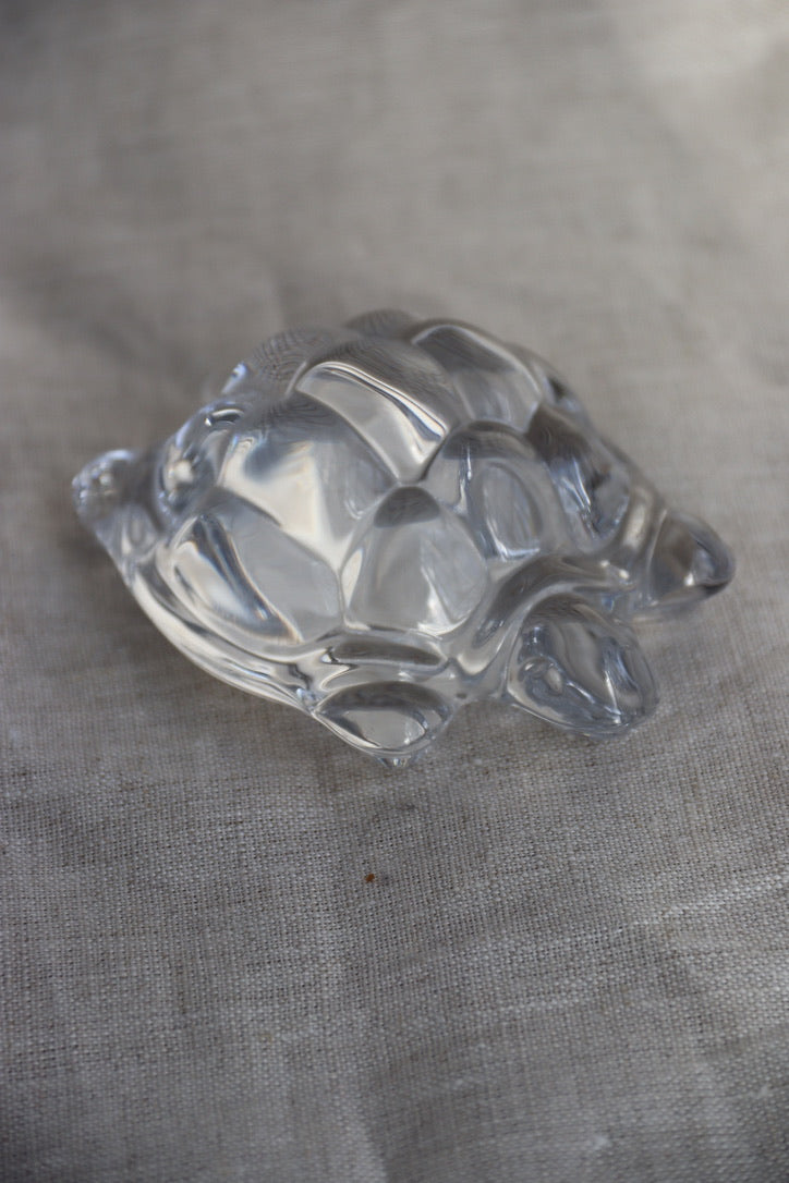 Daum Crystal Turtle Paperweight