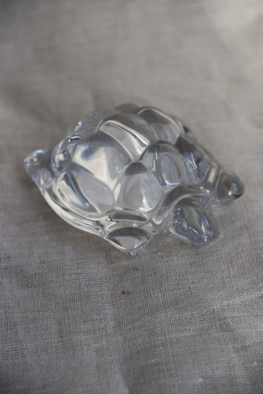 Daum Crystal Turtle Paperweight