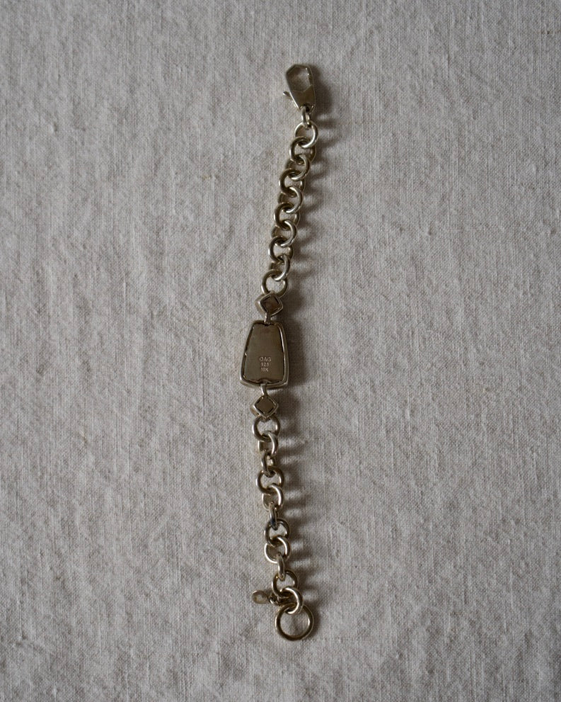 Sterling Silver and Mother-of-Pearl Face Bracelet