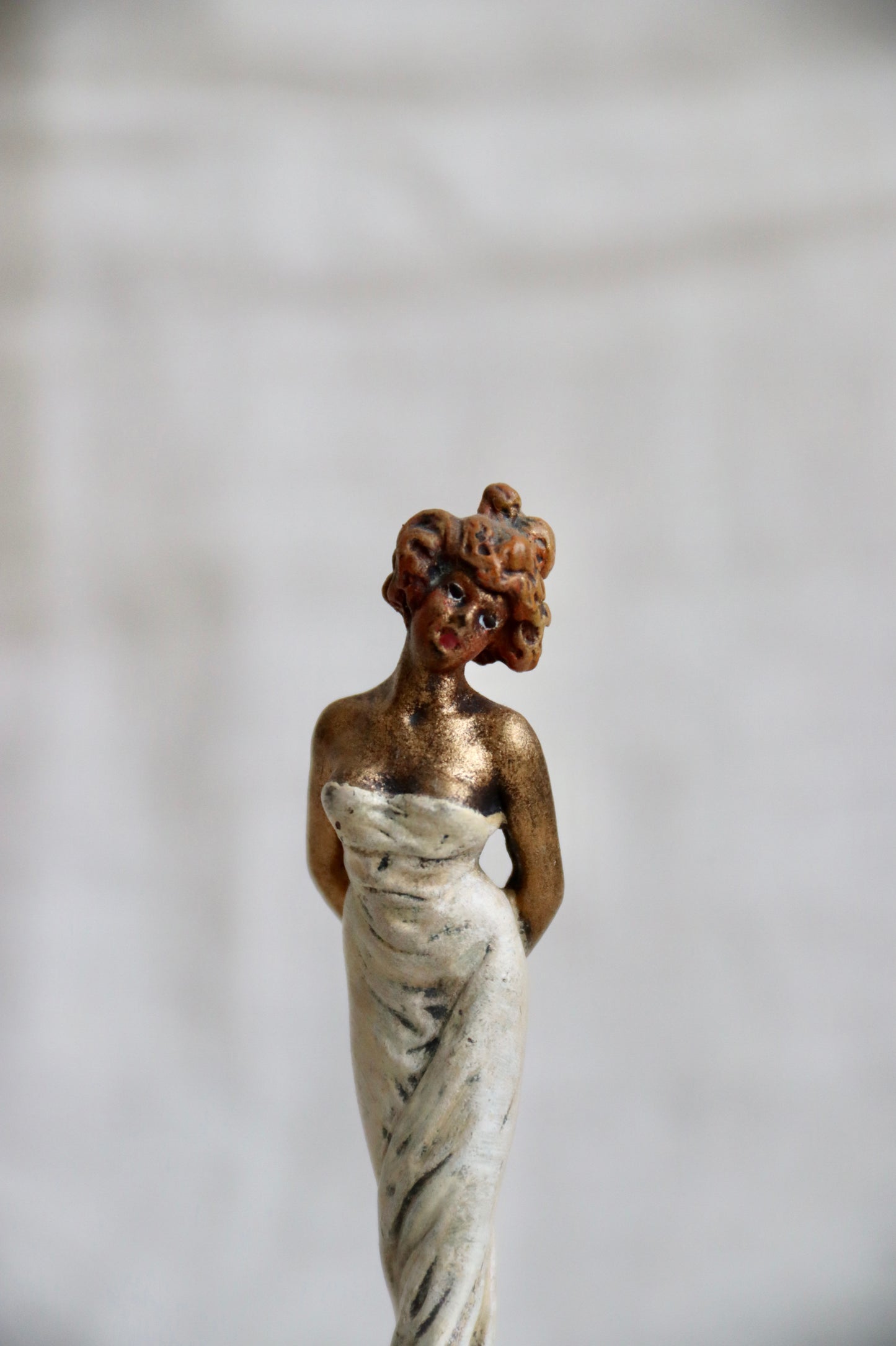 Fritz Bermann Vienna Bronzes Since 1850 Painted Lady in Dress Figurine