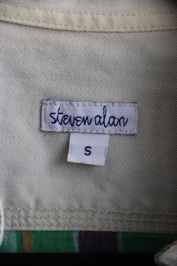 Steven Alan Green Plaid Button Down Shirt
