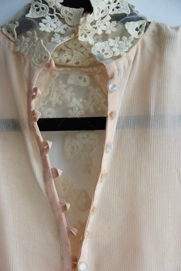 Vintage Sheer Top with lace