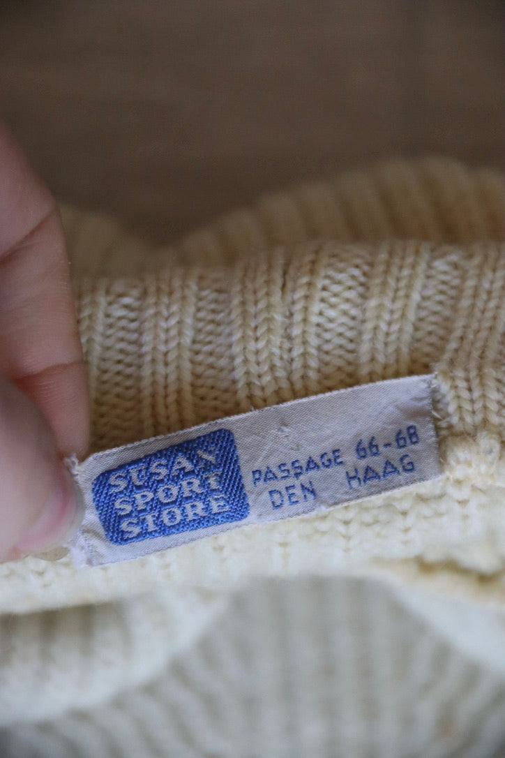 Vintage Susan Sport Store Cream Ski Sweater
