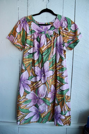 Vintage Sears Purple Floral Dress
