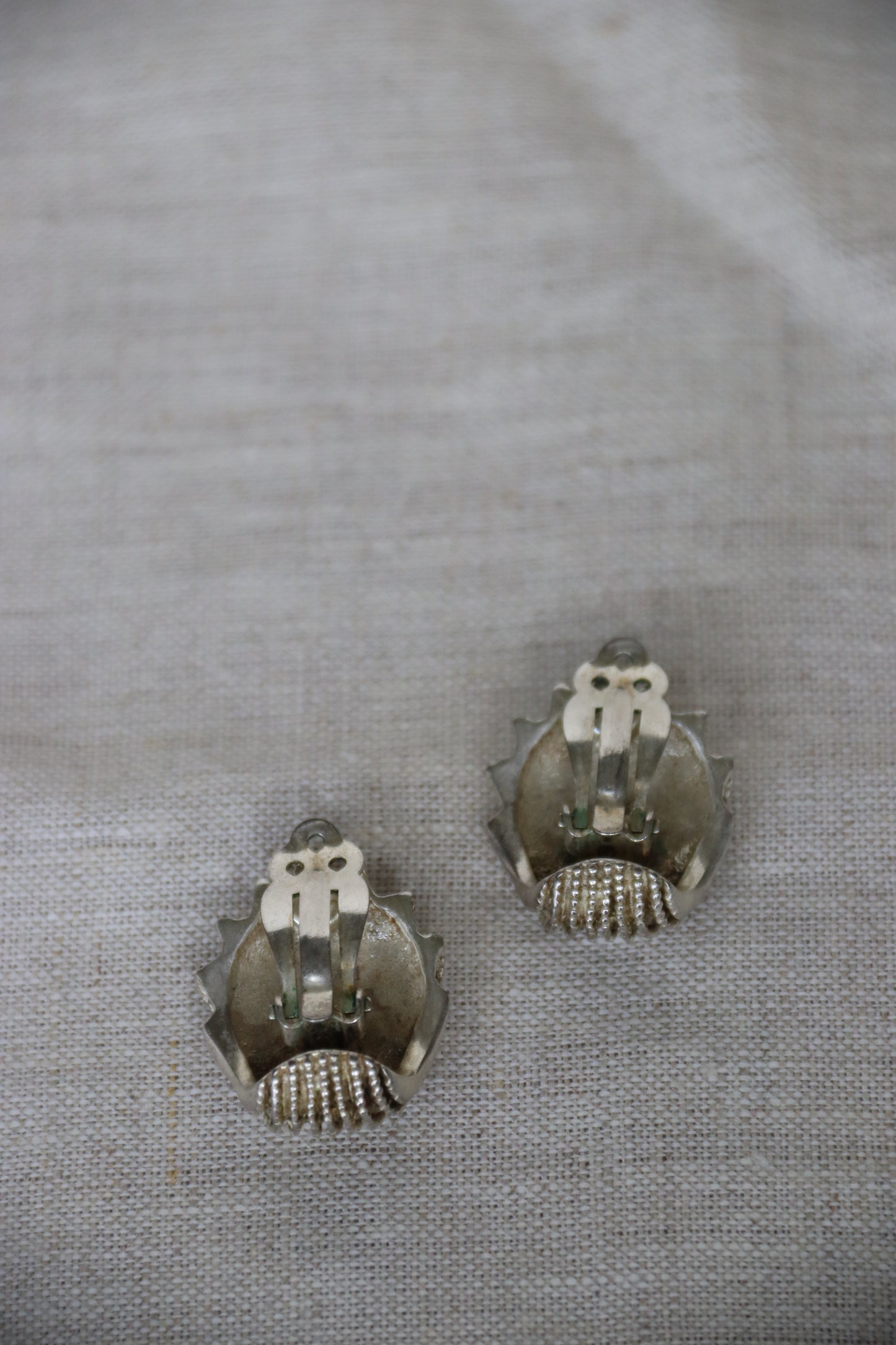 Sterling Silver Shell Clip on Earrings