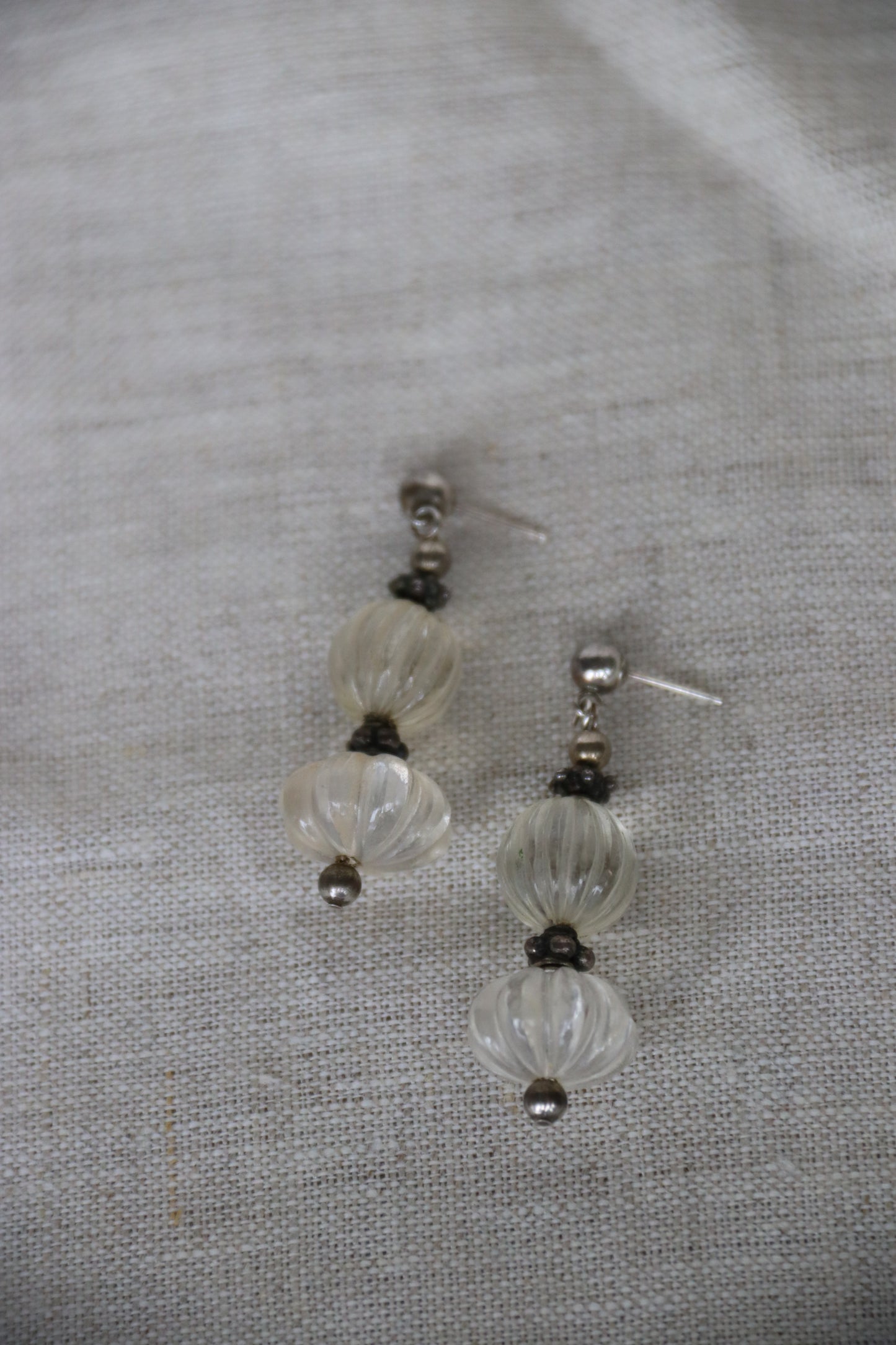 Sterling Silver and Rock Crystal Earrings