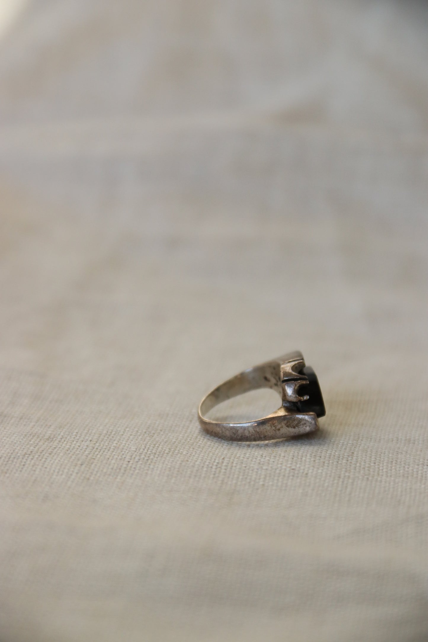 Sterling Silver Obsidian Ring