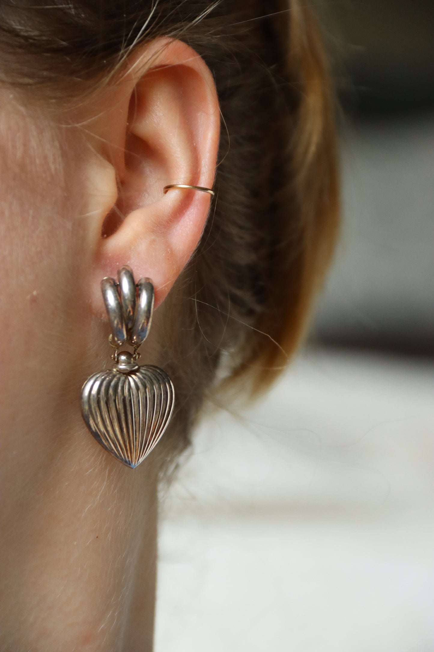 Sterling Silver Heart Post Earrings