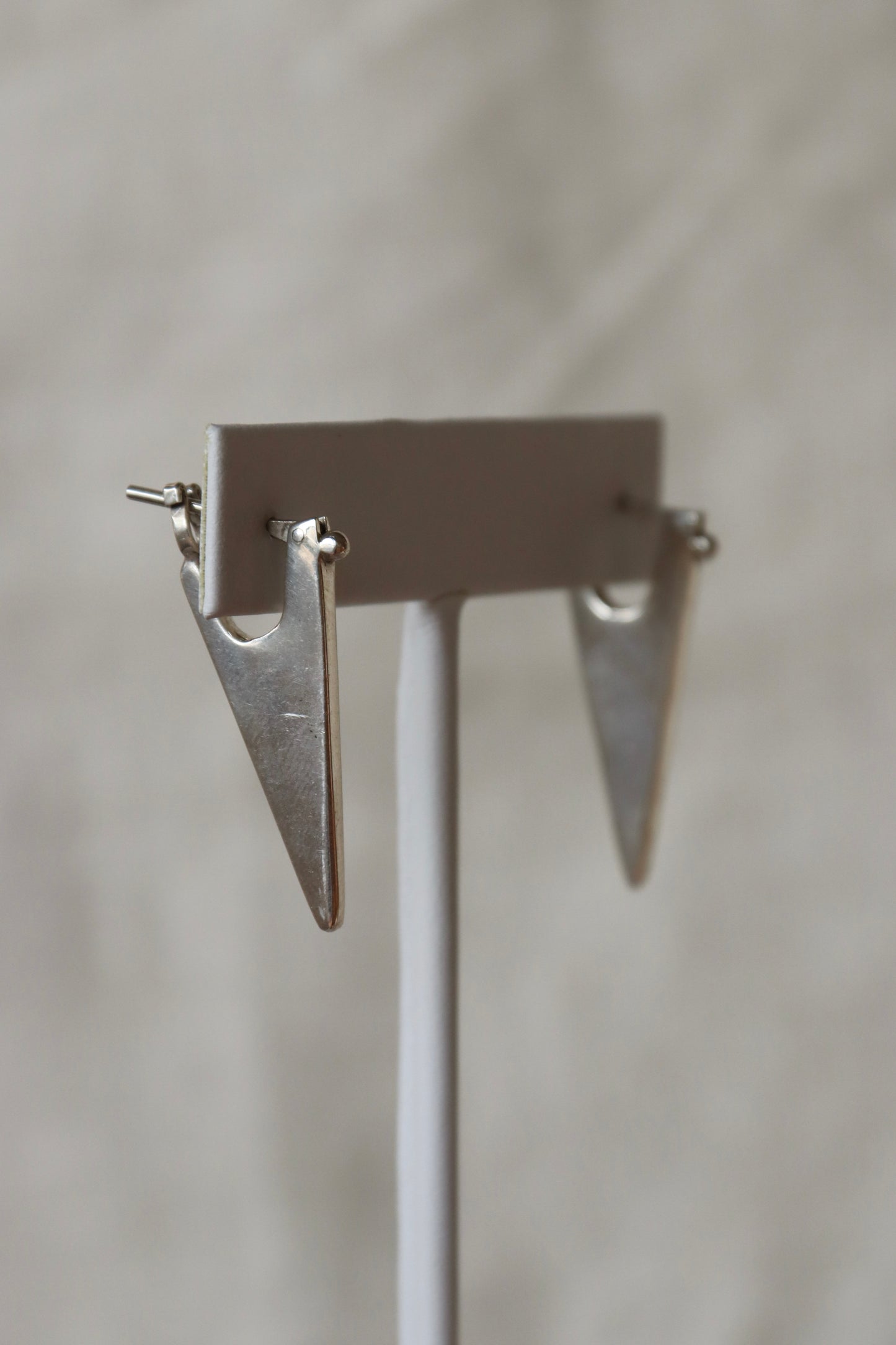Sterling Silver Triangle Earrings