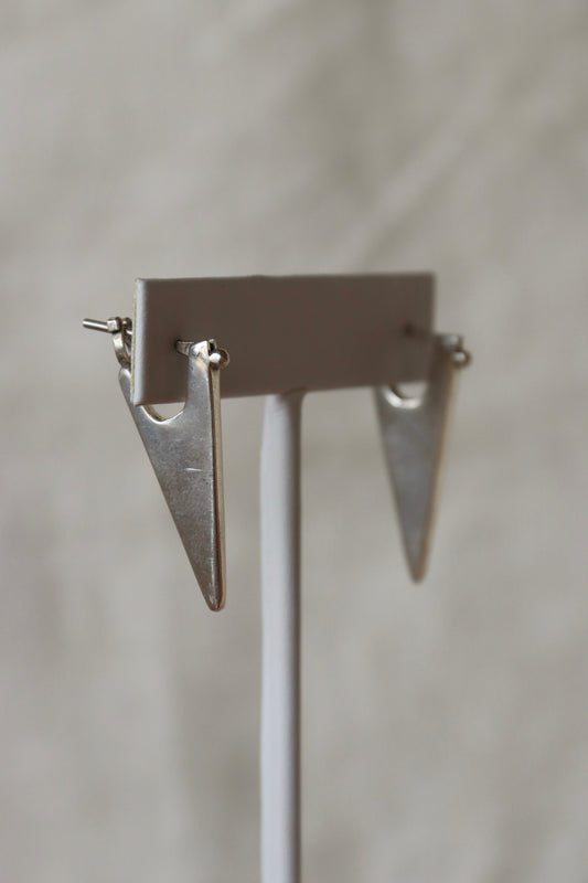 Sterling Silver Triangle Earrings