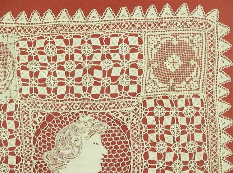 Vintage Framed Lace Doily