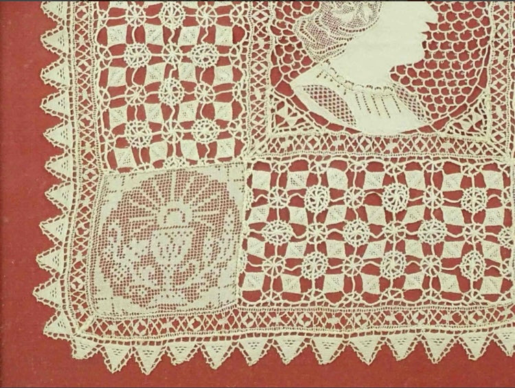 Vintage Framed Lace Doily