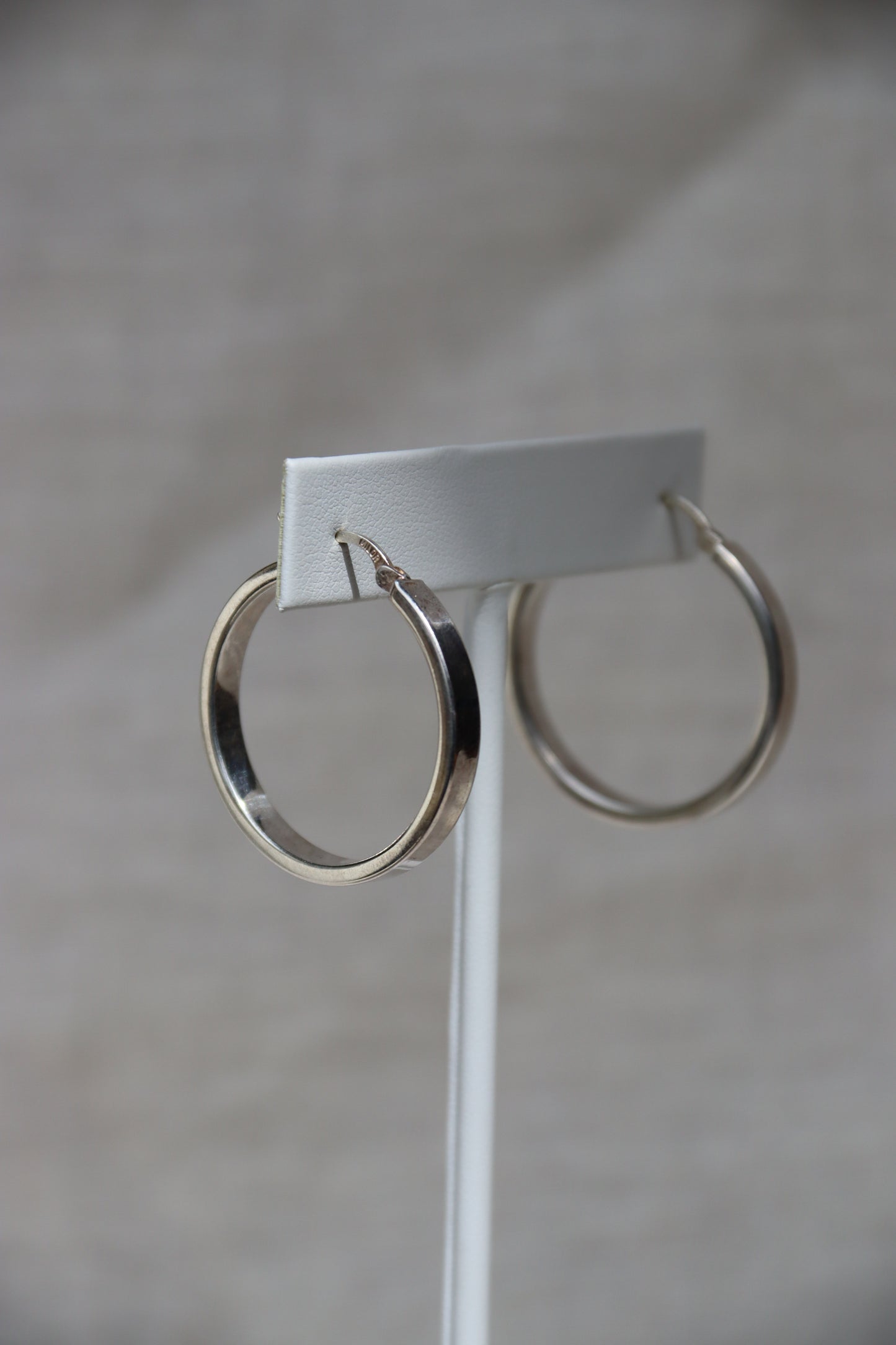 Sterling Silver Wide Flat Hoops