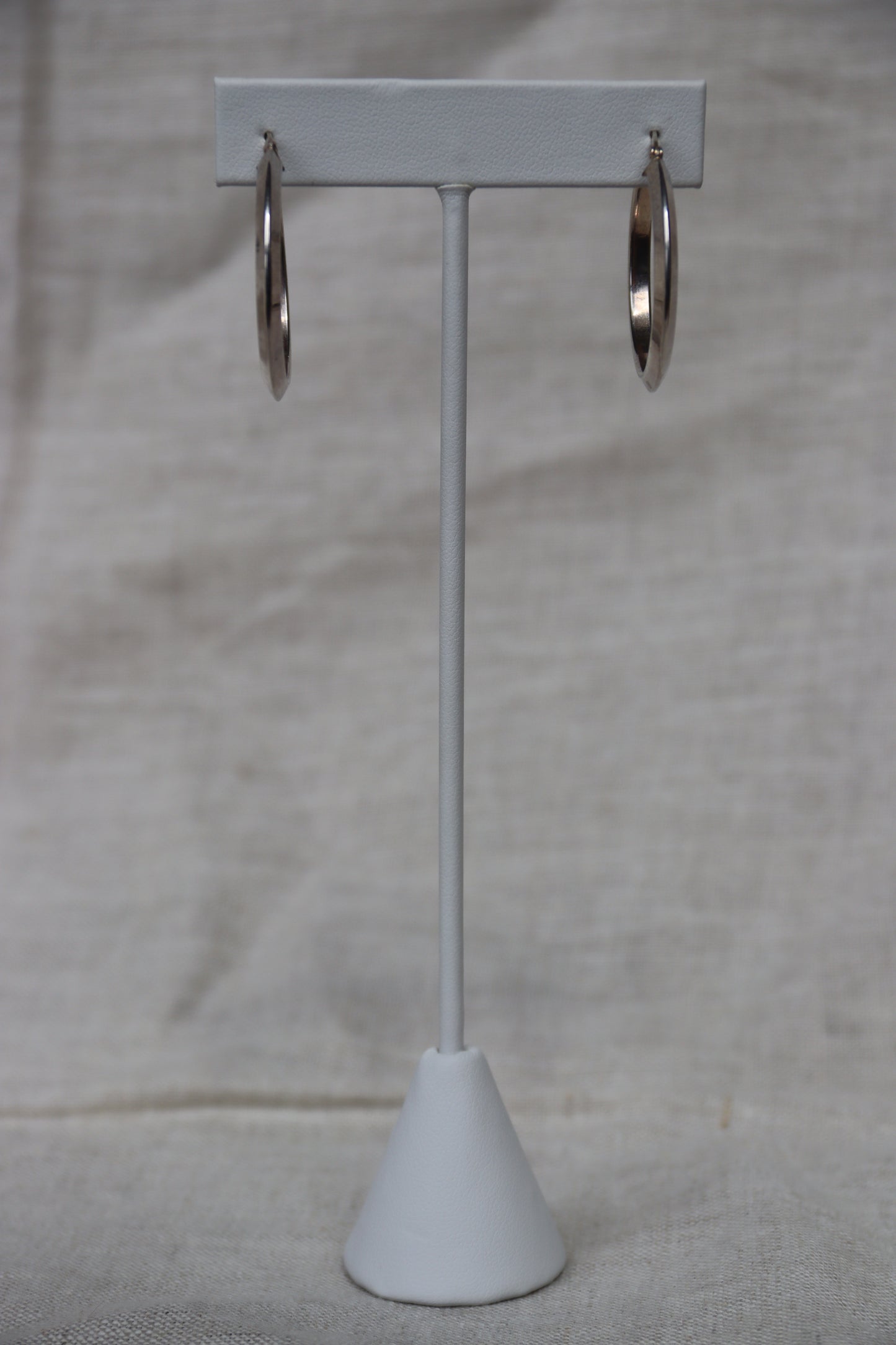 Sterling Silver Angled Hoops