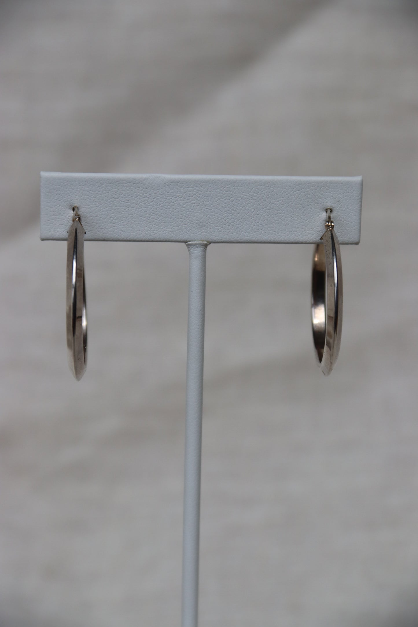 Sterling Silver Angled Hoops