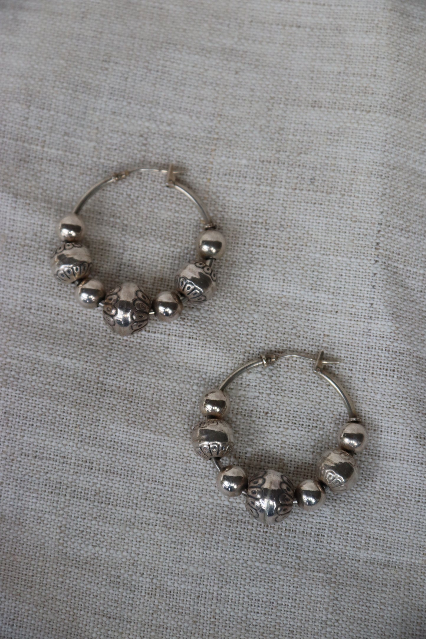 Sterling Silver Multi Bead Earrings