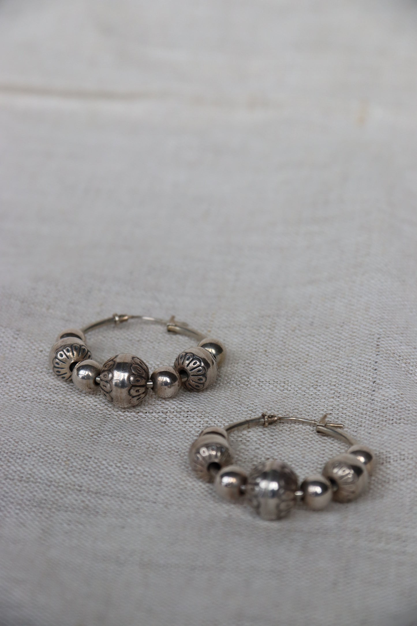 Sterling Silver Multi Bead Earrings