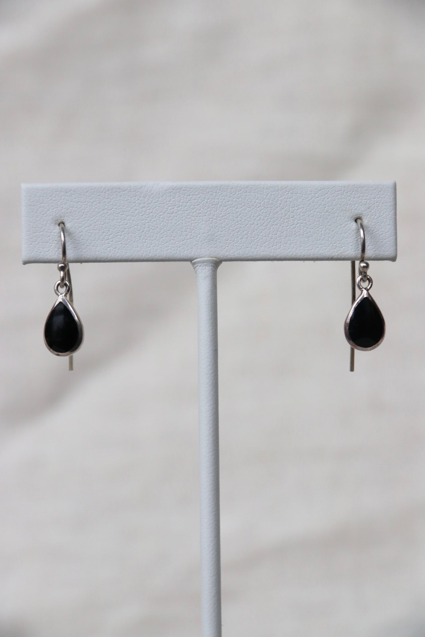 Sterling Silver Obsidian Earrings