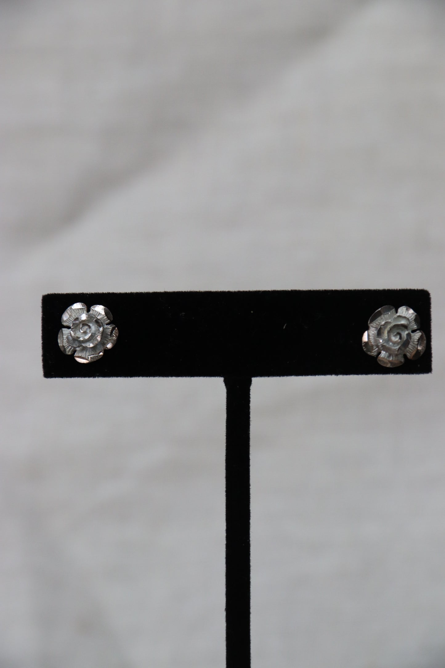 Sterling Silver Flower Post Earrings