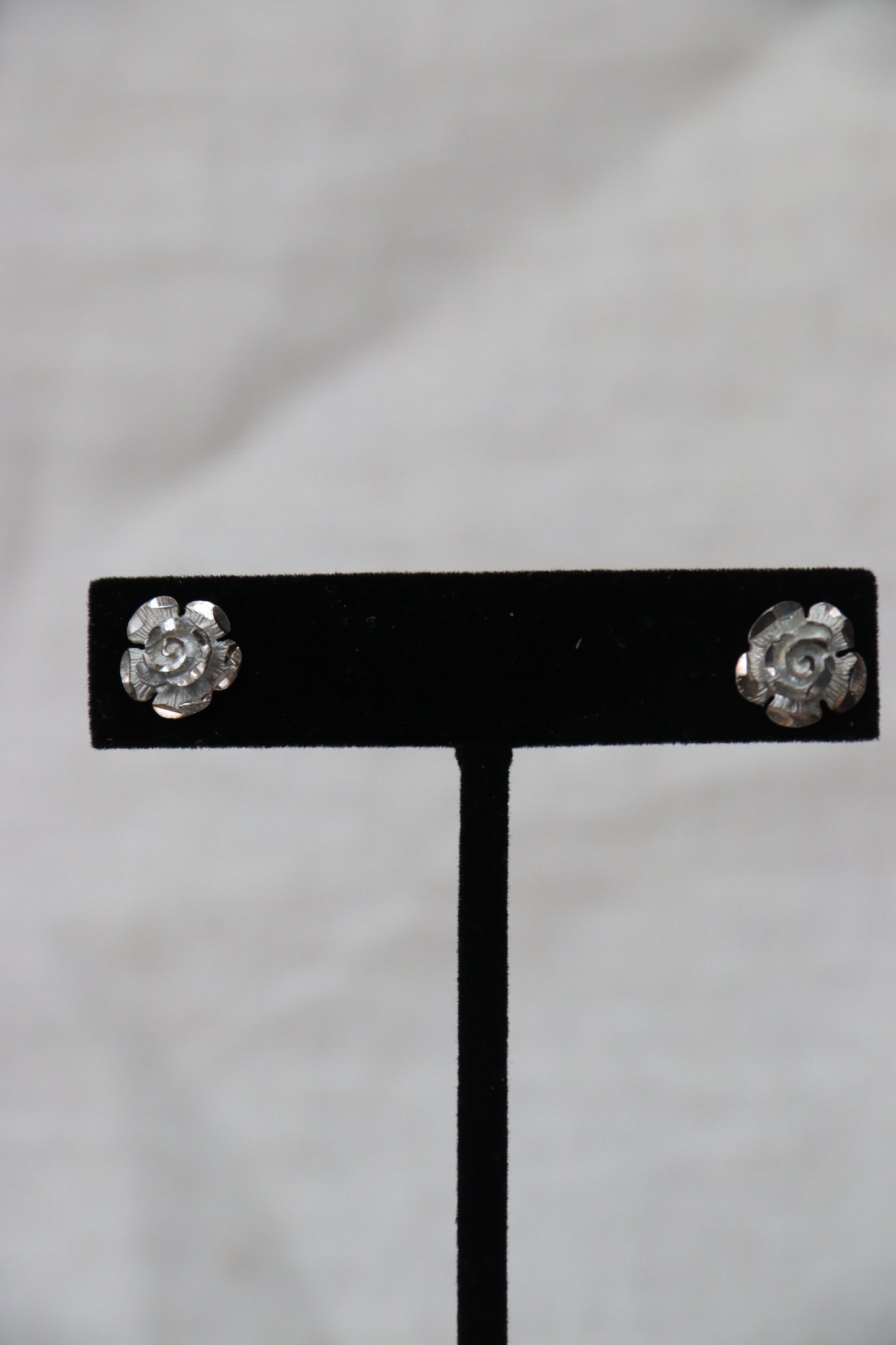 Sterling Silver Flower Post Earrings