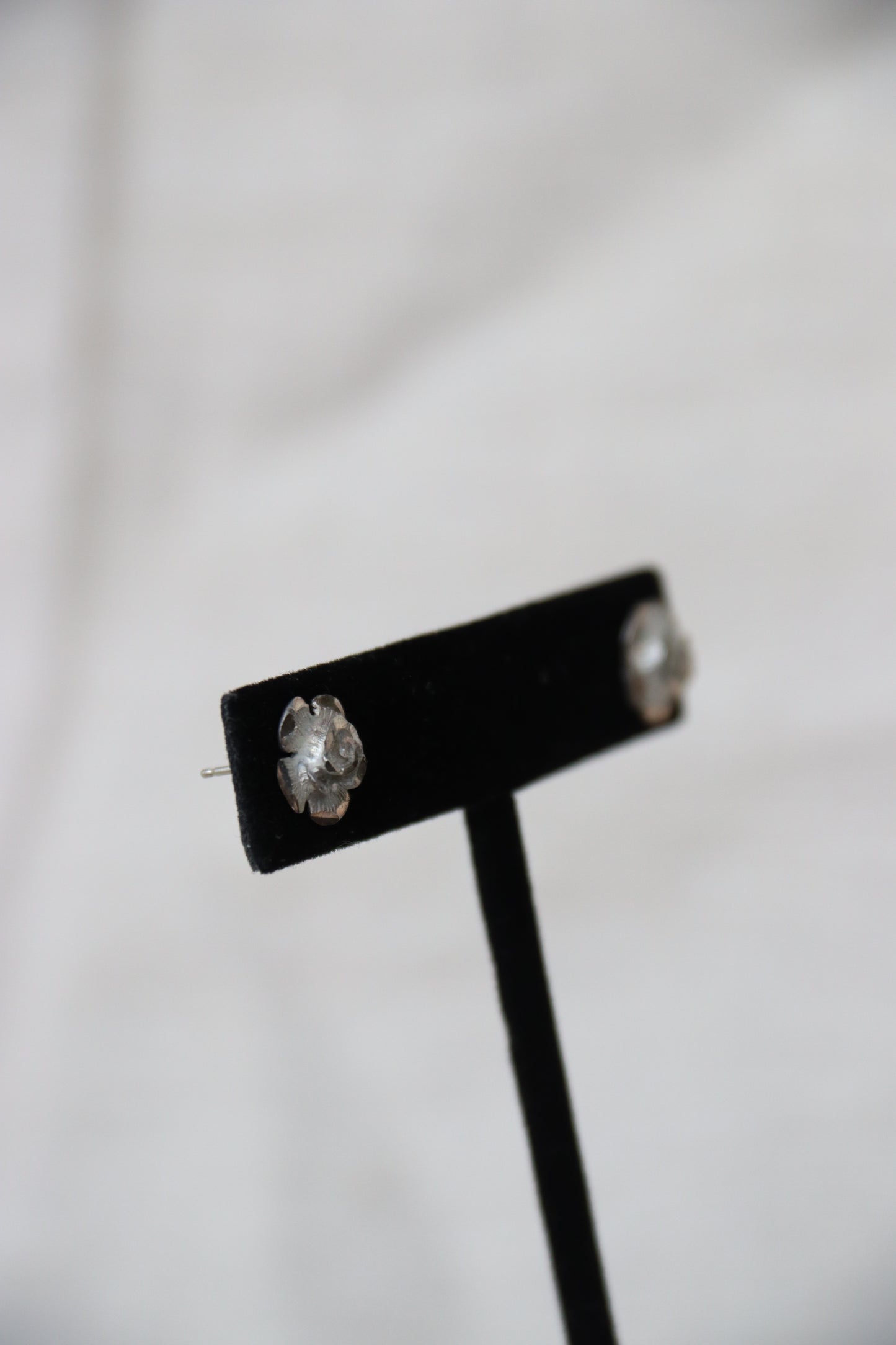 Sterling Silver Flower Post Earrings