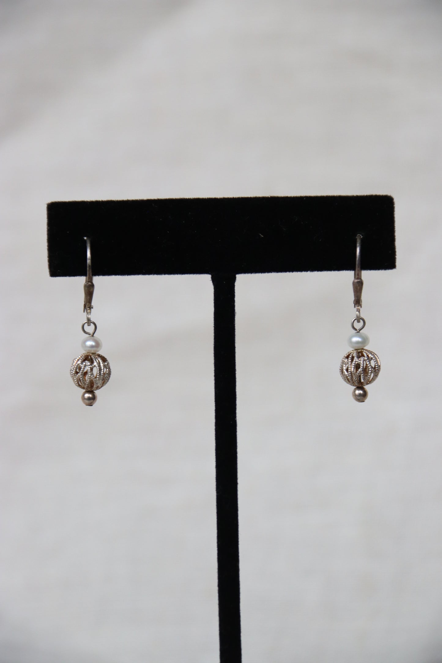 Sterling Silver and Pearl Earrings