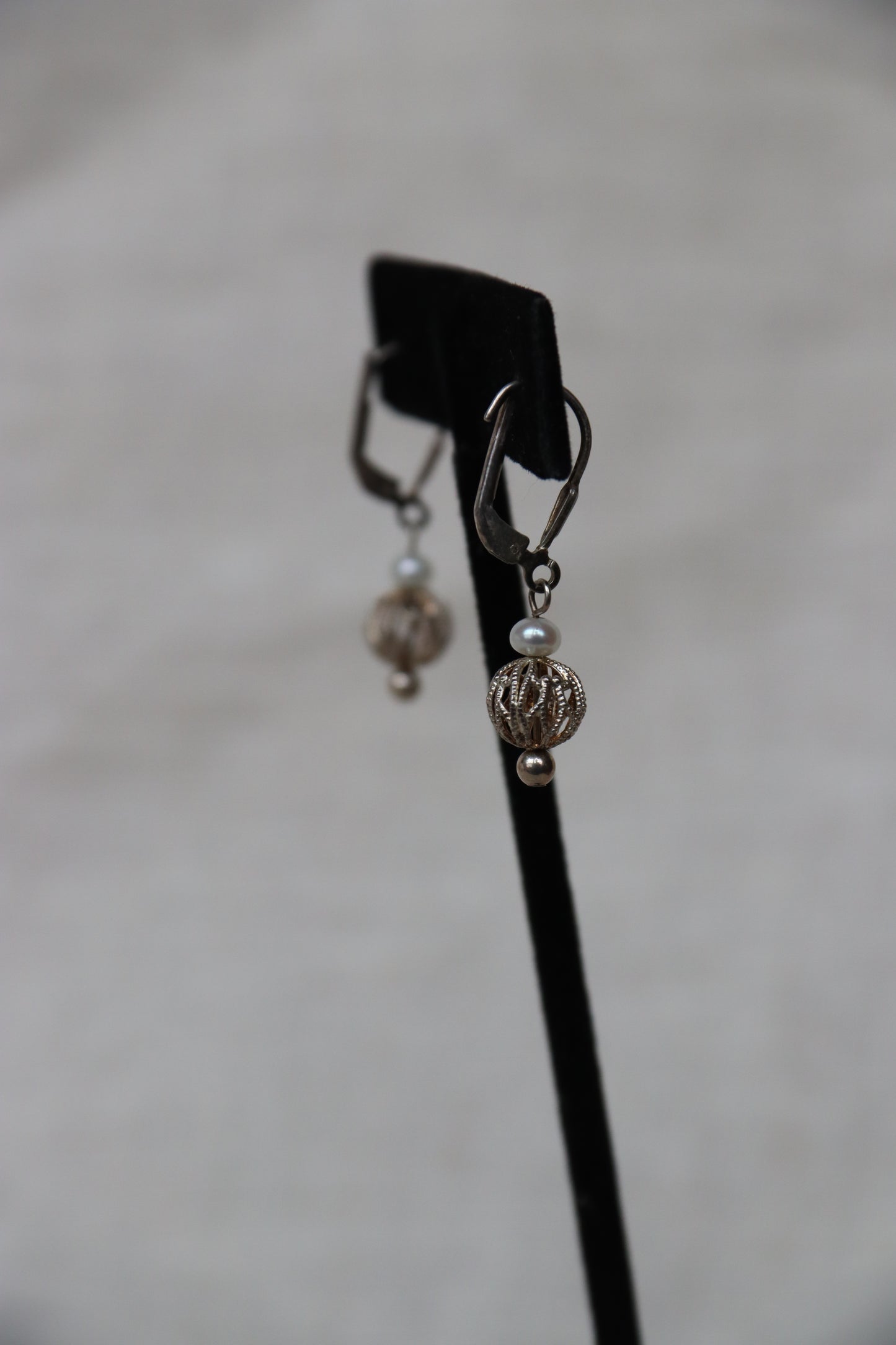 Sterling Silver and Pearl Earrings