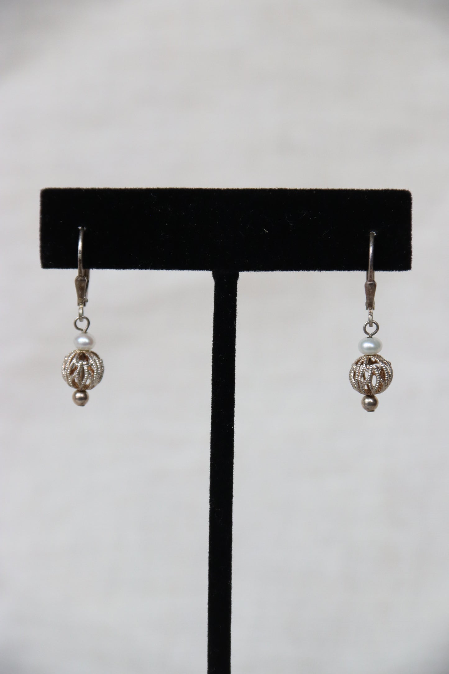 Sterling Silver and Pearl Earrings