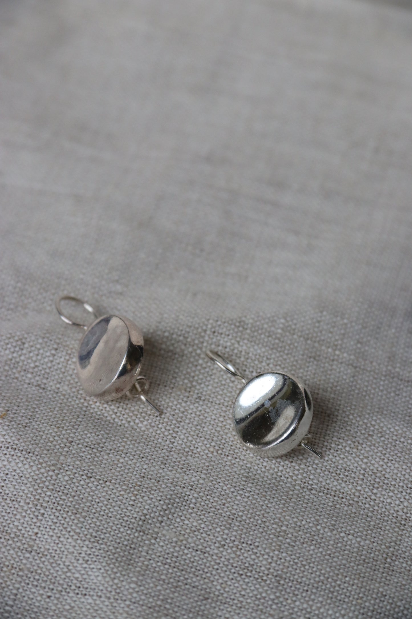 Silver Disc Earrings