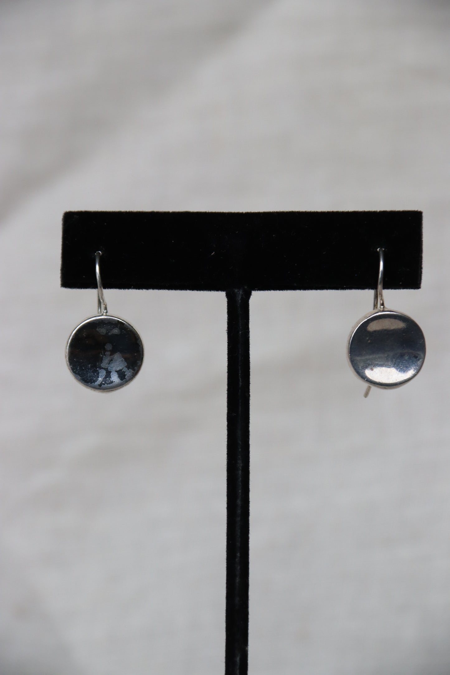 Silver Disc Earrings