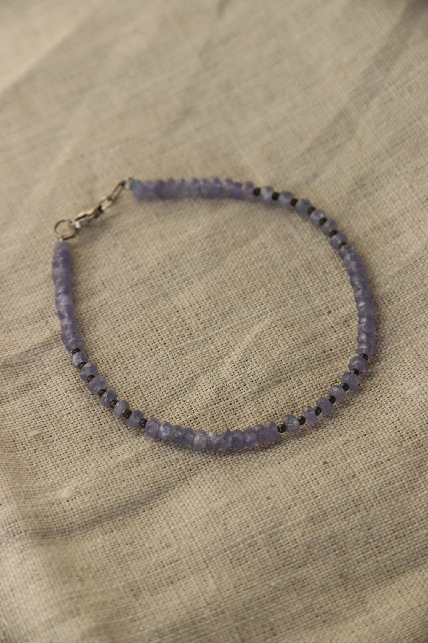Sterling Silver Purple Gemstone Bracelet