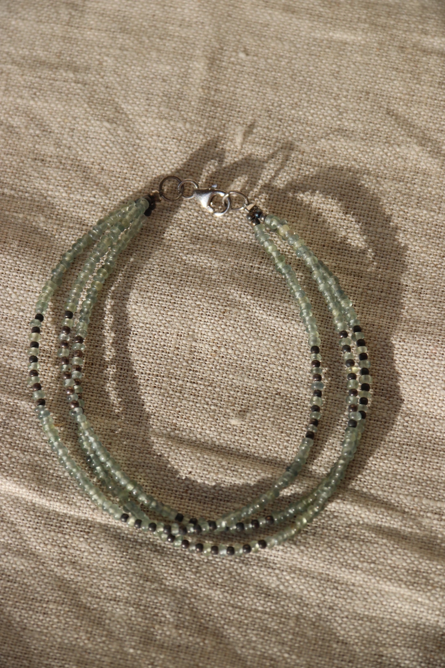 Sterling Silver Multi Strand Gemstone Bracelet