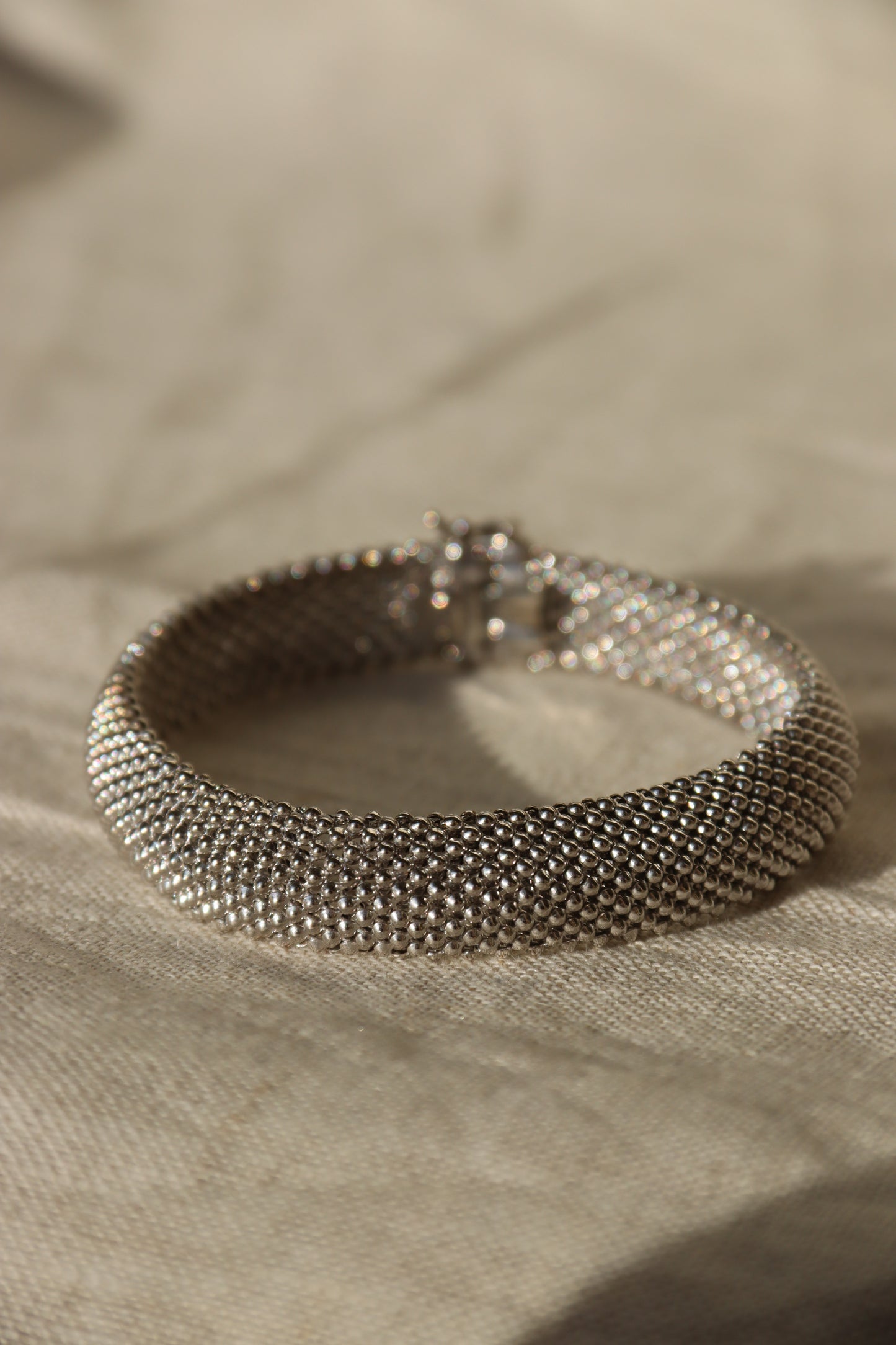 Sterling Silver Italian Popcorn Link Bracelet