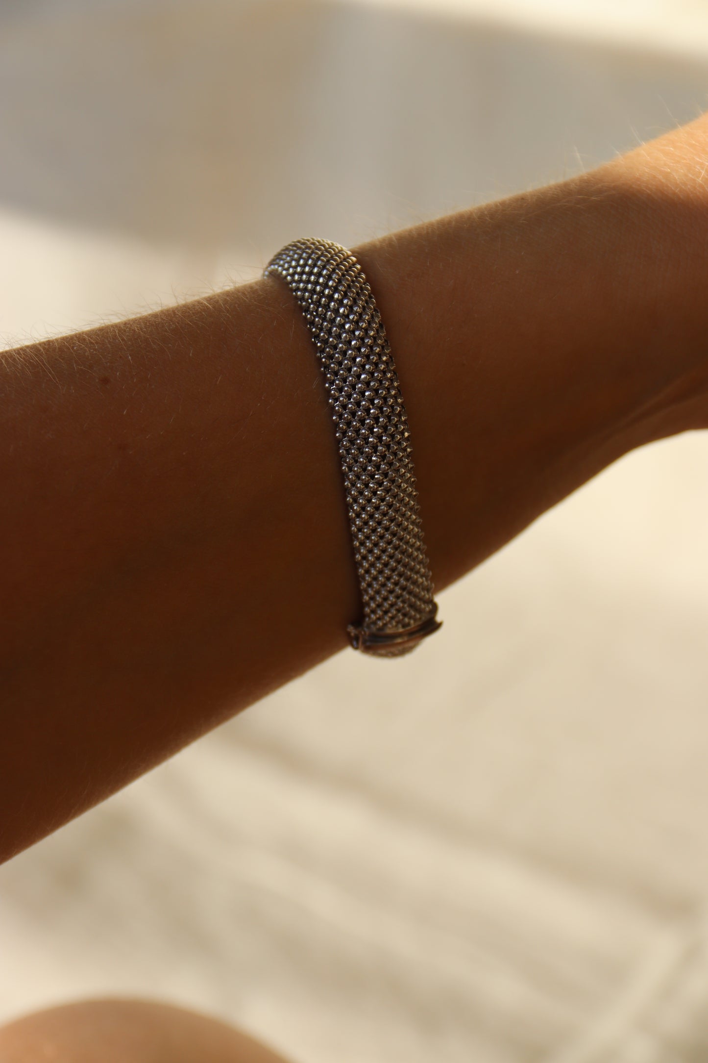 Sterling Silver Italian Popcorn Link Bracelet